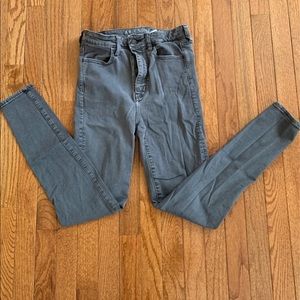 American Eagle highrise jeggings, size 8, grey